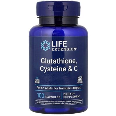 Life Extension Glutathione Cysteine Vitamin C 100 Capsules Life Extension Glutathione Cysteine Vitamin C 100 Capsules
