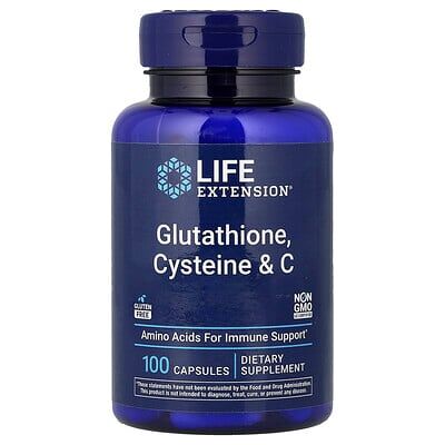 Life Extension Glutathione Cysteine Vitamin C 100 Capsules Life Extension Glutathione Cysteine Vitamin C 100 Capsules