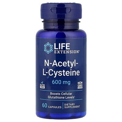 Life Extension N-Acetyl-L-Cysteine 600 Mg Vegetarian Capsules - Dietary Supplements Life Extension N-Acetyl-L-Cysteine 600 Mg Vegetarian Capsules - Dietary Supplements