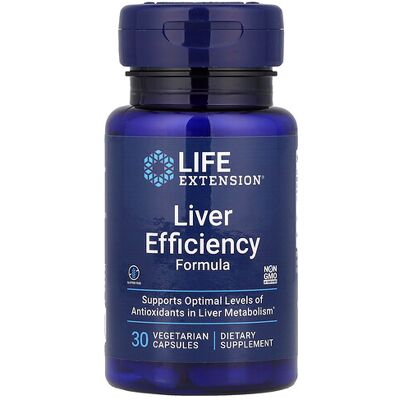 Life Extension Liver Efficiency Formula - Liver, Mitochondria Support, 30 Capsules Life Extension Liver Efficiency Formula - Liver, Mitochondria Support, 30 Capsules