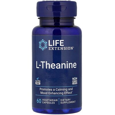 Life Extension L-Theanine 100 MG Dietary Supplement - Relaxing, Pure, Vegetarian Capsules Life Extension L-Theanine 100 MG Dietary Supplement - Relaxing, Pure, Vegetarian Capsules
