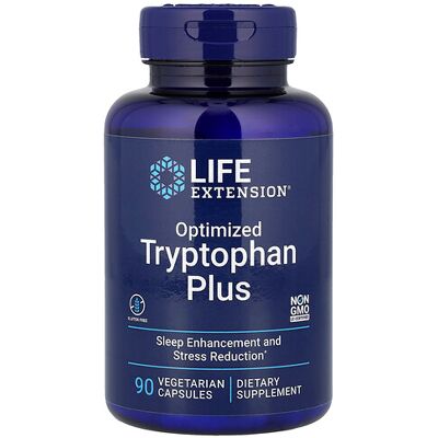 Life Extension, Optimized Tryptophan Plus, 90 Vegetarian Capsules - Dietary Supplements Life Extension, Optimized Tryptophan Plus, 90 Vegetarian Capsules - Dietary Supplements