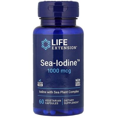 Life Extension Sea-Iodine 1000 mcg - Support Thyroid & Adrenal - Veggie Capsules Life Extension Sea-Iodine 1000 mcg - Support Thyroid & Adrenal - Veggie Capsules