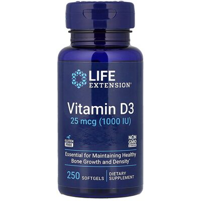 Life Extension Vitamin D3 125 mcg (5000 IU) - Supports Bone & Immunity Life Extension Vitamin D3 125 mcg (5000 IU) - Supports Bone & Immunity