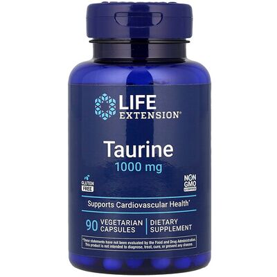 Life Extension Taurine 1000mg Vegetarian Capsules - Dietary Supplements Life Extension Taurine 1000mg Vegetarian Capsules - Dietary Supplements