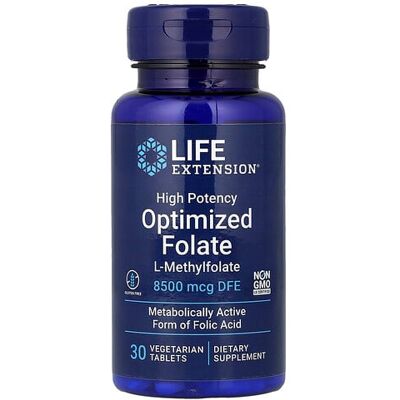 Life Extension High Potency Optimized Folate - Supports cardiovascular, cognitive health Life Extension High Potency Optimized Folate - Supports cardiovascular, cognitive health
