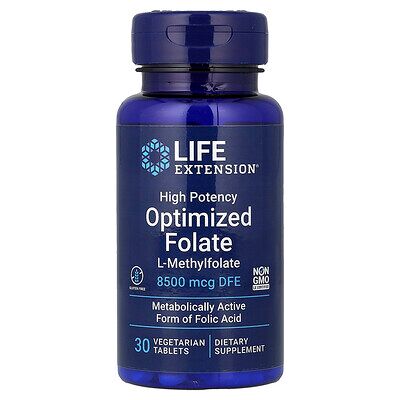 Life Extension High Potency Optimized Folate - Supports cardiovascular, cognitive health Life Extension High Potency Optimized Folate - Supports cardiovascular, cognitive health