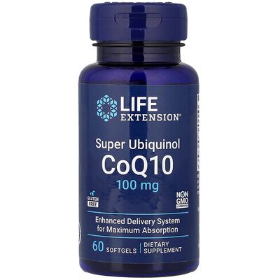 Life Extension Ubiquinol CoQ10 100mg - Heart & Cellular Support Life Extension Ubiquinol CoQ10 100mg - Heart & Cellular Support