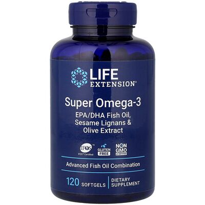 Life Extension Super Omega-3 EPA/DHA with Sesame Lignans & Olive Extract - Fish Oil Supplement Life Extension Super Omega-3 EPA/DHA with Sesame Lignans & Olive Extract - Fish Oil Supplement