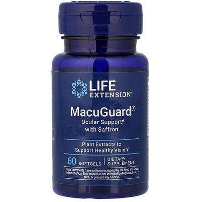 Life Extension MacuGuard Saffron Eye Support - 60 Softgels Life Extension MacuGuard Saffron Eye Support - 60 Softgels