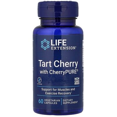 Life Extension Tart Cherry Extract - Supports Muscle & Heart - 60 Caps Life Extension Tart Cherry Extract - Supports Muscle & Heart - 60 Caps