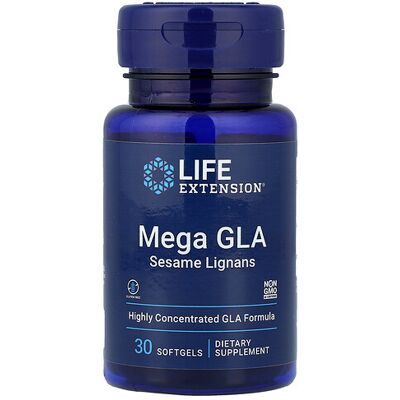Life Extension Mega GLA with Sesame Lignans - 30 softgels Life Extension Mega GLA with Sesame Lignans - 30 softgels
