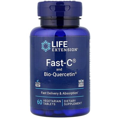 Life Extension Fast-C Bio-Quercetin Phytosome - 60 Vegetarian Tablets Life Extension Fast-C Bio-Quercetin Phytosome - 60 Vegetarian Tablets