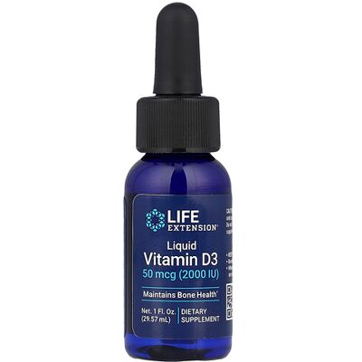 Life Extension Liquid Vitamin D3 Supplement - 2000 IU - Immune Support Life Extension Liquid Vitamin D3 Supplement - 2000 IU - Immune Support