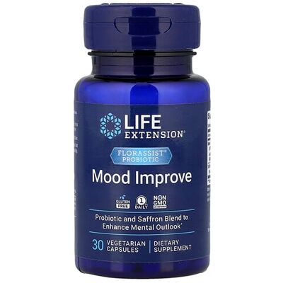 Life Extension FLORASSIST Mood Improve - Probiotic & Saffron Supplement Life Extension FLORASSIST Mood Improve - Probiotic & Saffron Supplement