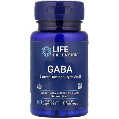 Life Extension, GABA, 60 Vegetarian Capsules Life Extension, GABA, 60 Vegetarian Capsules