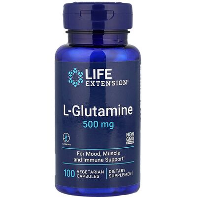 Life Extension L-Glutamine 500 mg - Muscle & Immune Support Life Extension L-Glutamine 500 mg - Muscle & Immune Support