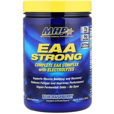 MHP, EAA Strong™, Blue Raspberry, 10.87 oz (308.1 g) MHP, EAA Strong™, Blue Raspberry, 10.87 oz (308.1 g)