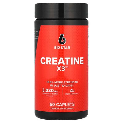 SIXSTAR, Creatine X3™, 60 Caplets SIXSTAR, Creatine X3™, 60 Caplets