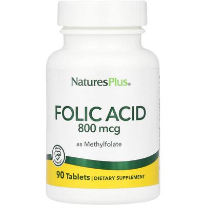 Nature's Plus Folic Acid - 90 Tablets - Dietary Supplement Nature's Plus Folic Acid - 90 Tablets - Dietary Supplement