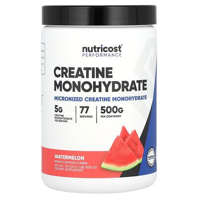 Nutricost, Performance, Creatine Monohydrate, Watermelon, 1.1 lb (500 g) Nutricost, Performance, Creatine Monohydrate, Watermelon, 1.1 lb (500 g)
