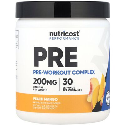 Nutricost, Performance, Pre-Workout Complex, Peach Mango, 12.6 oz (354 g) Nutricost, Performance, Pre-Workout Complex, Peach Mango, 12.6 oz (354 g)