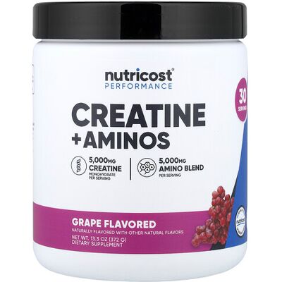 Nutricost, Performance, Creatine + Aminos, Grape, 13.3 oz (372 g) Nutricost, Performance, Creatine + Aminos, Grape, 13.3 oz (372 g)