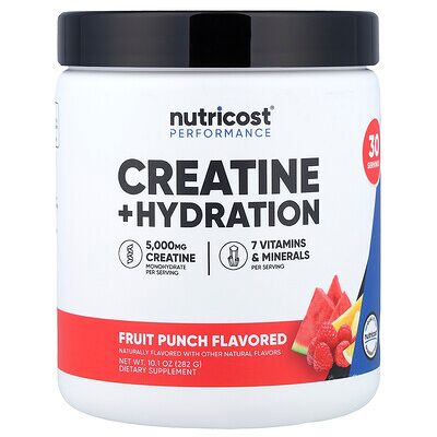 Nutricost, Performance, Creatine + Hydration, Fruit Punch, 10.1 oz (282 g) Nutricost, Performance, Creatine + Hydration, Fruit Punch, 10.1 oz (282 g)