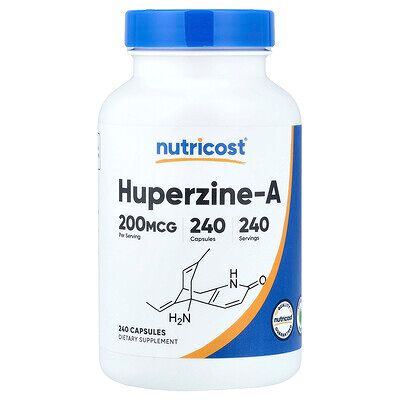 Nutricost, Huperzine-A, 200 mcg , 240 Capsules Nutricost, Huperzine-A, 200 mcg , 240 Capsules