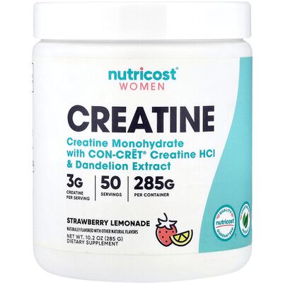 Nutricost, Women, Creatine, Strawberry Lemonade, 10.2 oz (285 g) Nutricost, Women, Creatine, Strawberry Lemonade, 10.2 oz (285 g)