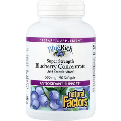 Natural Factors BlueRich Blueberry Concentrate - Dietary Supplement Natural Factors BlueRich Blueberry Concentrate - Dietary Supplement