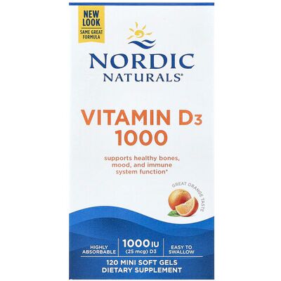 Nordic Naturals Vitamin D3 1000iu Orange Softgels 120 - Supplement Nordic Naturals Vitamin D3 1000iu Orange Softgels 120 - Supplement