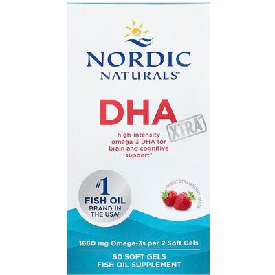 Nordic Naturals DHA Xtra 1660mg Strawberry - Omega-3 Supplement Nordic Naturals DHA Xtra 1660mg Strawberry - Omega-3 Supplement