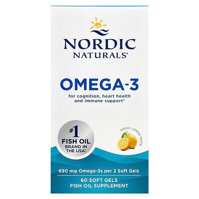 Nordic Naturals Lemon Omega-3 Softgels - Dietary Supplements Nordic Naturals Lemon Omega-3 Softgels - Dietary Supplements