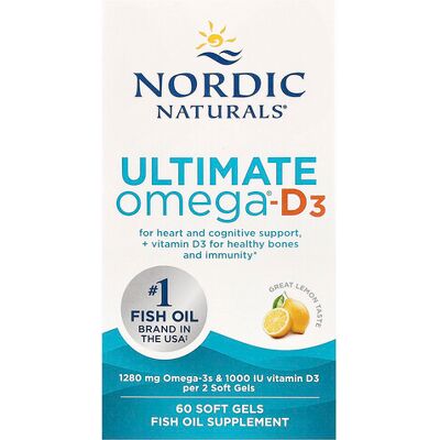 Nordic Naturals Ultimate Omega-D3 Lemon Fish Oil - Dietary Supplements Nordic Naturals Ultimate Omega-D3 Lemon Fish Oil - Dietary Supplements