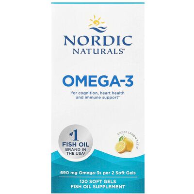 Nordic Naturals Omega-3 Lemon 690mg - Omega-3 Fish Oil Nordic Naturals Omega-3 Lemon 690mg - Omega-3 Fish Oil