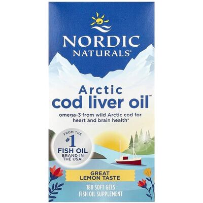 Nordic Naturals Arctic Cod Liver Oil 750mg Lemon - Fish Oil Supplement Nordic Naturals Arctic Cod Liver Oil 750mg Lemon - Fish Oil Supplement