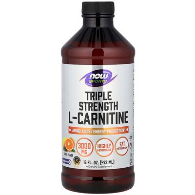 NOW Foods L-Carnitine Liquid - Citrus - 3000 mg - Dietary Supplement NOW Foods L-Carnitine Liquid - Citrus - 3000 mg - Dietary Supplement