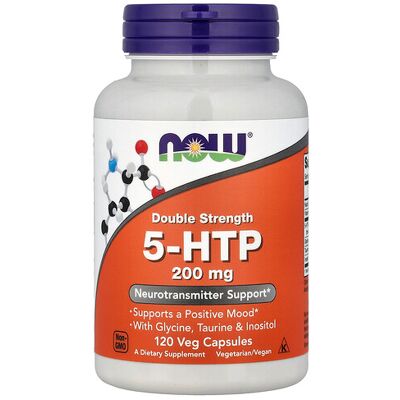 NOW Foods 5-HTP with Glycine Taurine & Inositol - Support for Mood & Sleep NOW Foods 5-HTP with Glycine Taurine & Inositol - Support for Mood & Sleep