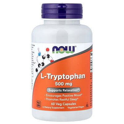 NOW Foods L-Tryptophan 500mg - Supports Rest & Wellbeing NOW Foods L-Tryptophan 500mg - Supports Rest & Wellbeing