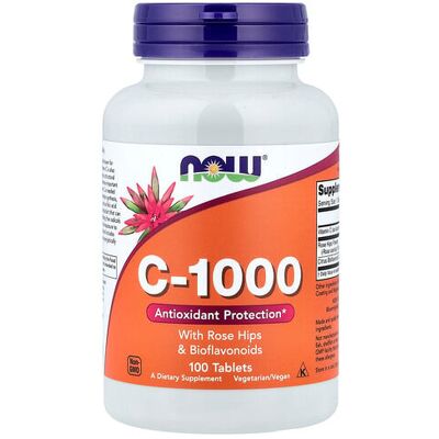 NOW Foods Vitamin C-1000 with Rose Hips & Bioflavonoids - Vitamins & Supplements NOW Foods Vitamin C-1000 with Rose Hips & Bioflavonoids - Vitamins & Supplements