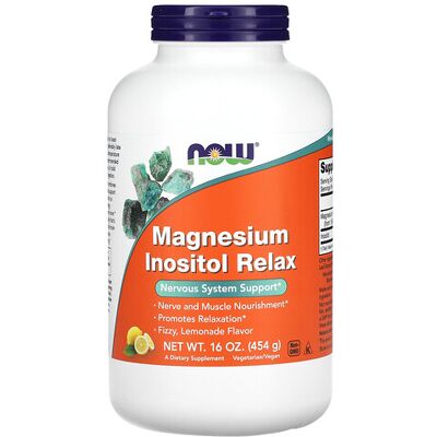 Now Foods Magnesium Inositol Relax - Lemonade - Dietary Supplement Powder Now Foods Magnesium Inositol Relax - Lemonade - Dietary Supplement Powder