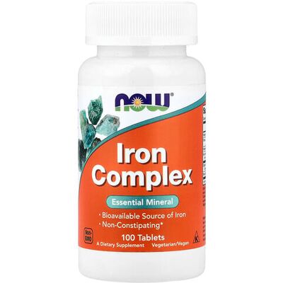 Now Foods Iron Complex Tablets (100 pcs) Now Foods Iron Complex Tablets (100 pcs)
