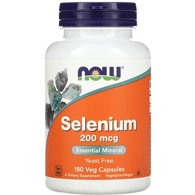 NOW Foods Selenium 200 mcg Vegan Capsules - Dietary Supplement NOW Foods Selenium 200 mcg Vegan Capsules - Dietary Supplement