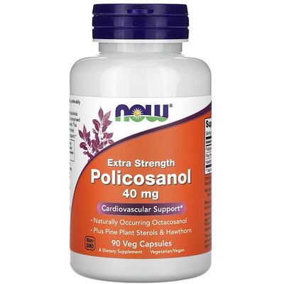 NOW Foods Policosanol 40mg Extra Strength Capsules - Supplements NOW Foods Policosanol 40mg Extra Strength Capsules - Supplements