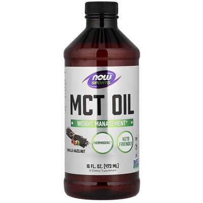 NOW Foods MCT Oil Vanilla Hazelnut - Sports & Weight Management NOW Foods MCT Oil Vanilla Hazelnut - Sports & Weight Management
