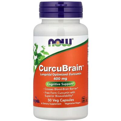 Now Foods CurcuBrain 400mg Vegan Capsules - Dietary Supplement Now Foods CurcuBrain 400mg Vegan Capsules - Dietary Supplement