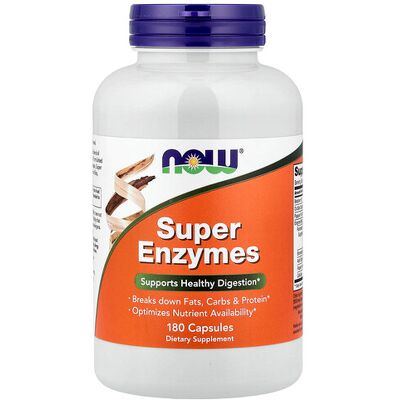 Now Foods Super Enzymes capsules - 180 pcs Now Foods Super Enzymes capsules - 180 pcs