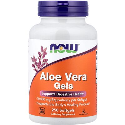 NOW Foods Aloe Vera Gels - Digestive Support - 250 Softgels NOW Foods Aloe Vera Gels - Digestive Support - 250 Softgels