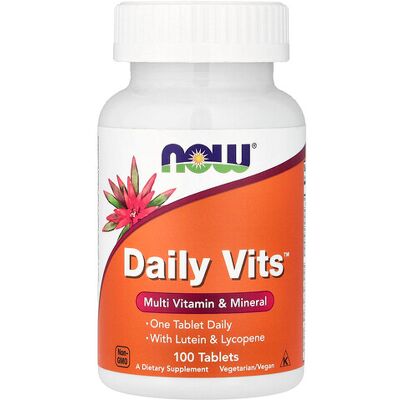 NOW Foods Daily Vits Multivitamins & Minerals - 100 Tablets NOW Foods Daily Vits Multivitamins & Minerals - 100 Tablets